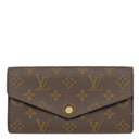 ルイヴィトン LOUIS VUITTON ポルトフォイユ サラ M60531 モノグラム モノグラムキャンバス 長財布 ゴールド金具 茶 フラップ 小銭入れ