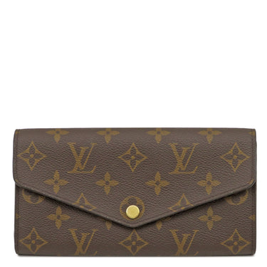 ルイヴィトン LOUIS VUITTON ポルトフォイユ サラ M60531 モノグラム モノグラムキャンバス 長財布 ゴールド金具 茶 フラップ 小銭入れ