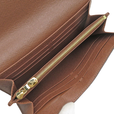 ルイヴィトン LOUIS VUITTON ポルトフォイユ サラ M60531 モノグラム モノグラムキャンバス 長財布 ゴールド金具 茶 フラップ 小銭入れ