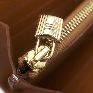 エルメス HERMES ケリーウォレット ロング ゴールド ヴォーエプソン 長財布 ゴールド金具 茶