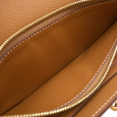 エルメス HERMES ケリーウォレット ロング ゴールド ヴォーエプソン 長財布 ゴールド金具 茶