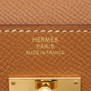 エルメス HERMES ケリーウォレット ロング ゴールド ヴォーエプソン 長財布 ゴールド金具 茶