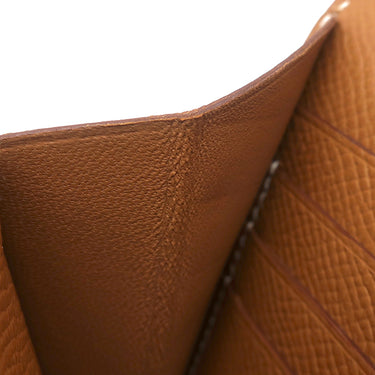 エルメス HERMES ケリーウォレット ロング ゴールド ヴォーエプソン 長財布 ゴールド金具 茶