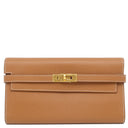 エルメス HERMES ケリーウォレット ロング ゴールド ヴォーエプソン 長財布 ゴールド金具 茶