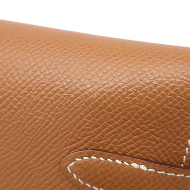 エルメス HERMES ケリーウォレット ロング ゴールド ヴォーエプソン 長財布 ゴールド金具 茶