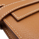 エルメス HERMES ケリーウォレット ロング ゴールド ヴォーエプソン 長財布 ゴールド金具 茶