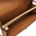 エルメス HERMES ケリーウォレット ロング ゴールド ヴォーエプソン 長財布 ゴールド金具 茶