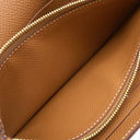 エルメス HERMES ケリーウォレット ロング ゴールド ヴォーエプソン 長財布 ゴールド金具 茶