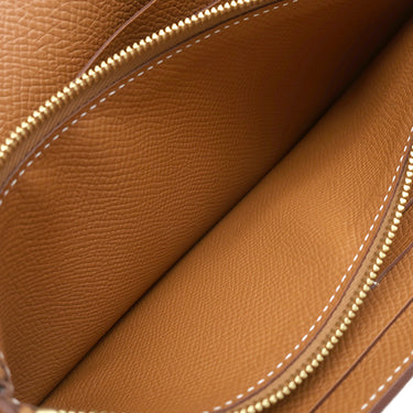 エルメス HERMES ケリーウォレット ロング ゴールド ヴォーエプソン 長財布 ゴールド金具 茶