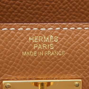 エルメス HERMES ケリーウォレット ロング ゴールド ヴォーエプソン 長財布 ゴールド金具 茶