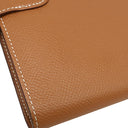 エルメス HERMES ケリーウォレット ロング ゴールド ヴォーエプソン 長財布 ゴールド金具 茶