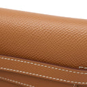 エルメス HERMES ケリーウォレット ロング ゴールド ヴォーエプソン 長財布 ゴールド金具 茶