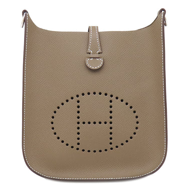 エルメス HERMES エヴリン TPM 16 セリエ ショート エトゥープ ヴォーエプソン ショルダーバッグ シルバー金具 グレージュ エブリン 2025年製