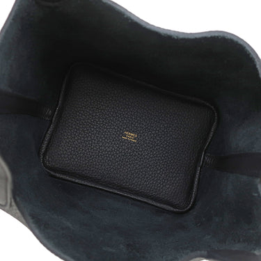 エルメス HERMES ピコタンロック 18 PM キャバン トリヨンクレマンス ハンドバッグ ゴールド金具 紺 2025年製