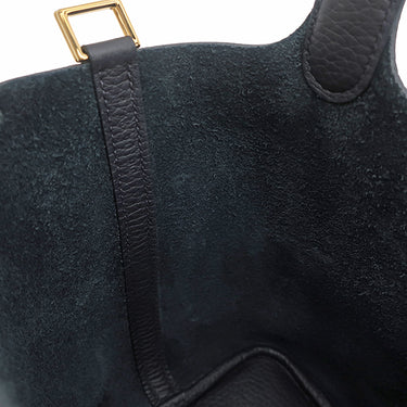 エルメス HERMES ピコタンロック 18 PM キャバン トリヨンクレマンス ハンドバッグ ゴールド金具 紺 2025年製