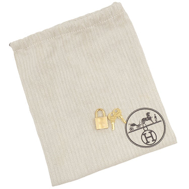 エルメス HERMES ピコタンロック 18 PM キャバン トリヨンクレマンス ハンドバッグ ゴールド金具 紺 2025年製