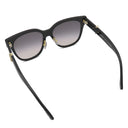 フェンディ FENDI FFダイヤモンド 55□16 FE40187F ブラック プラスチック サングラス ゴールド金具 ウェリントン グレーレンズ グラデーション