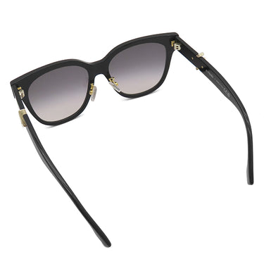 フェンディ FENDI FFダイヤモンド 55□16 FE40187F ブラック プラスチック サングラス ゴールド金具 ウェリントン グレーレンズ グラデーション