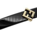フェンディ FENDI FFダイヤモンド 55□16 FE40187F ブラック プラスチック サングラス ゴールド金具 ウェリントン グレーレンズ グラデーション