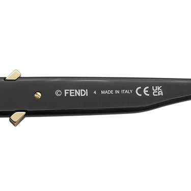 フェンディ FENDI FFダイヤモンド 55□16 FE40187F ブラック プラスチック サングラス ゴールド金具 ウェリントン グレーレンズ グラデーション
