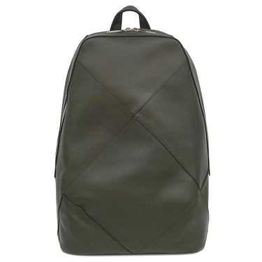 ボッテガヴェネタ BOTTEGA VENETA パッチワーク バックパック 580155 オリーブ レザー リュック・デイパック シルバー金具 リュック 大容量 PC収納