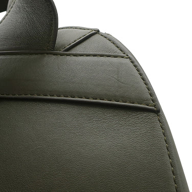 ボッテガヴェネタ BOTTEGA VENETA パッチワーク バックパック 580155 オリーブ レザー リュック・デイパック シルバー金具 リュック 大容量 PC収納