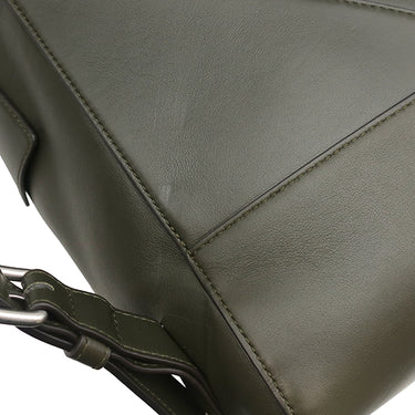 ボッテガヴェネタ BOTTEGA VENETA パッチワーク バックパック 580155 オリーブ レザー リュック・デイパック シルバー金具 リュック 大容量 PC収納
