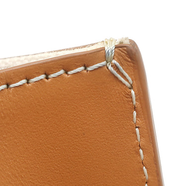 セリーヌ CELINE ミニ バーティカル カバ 193302 ナチュラル×タン キャンバス レザー 2WAYバッグ ゴールド金具 アイボリー 茶 ハンドバッグ ショルダー