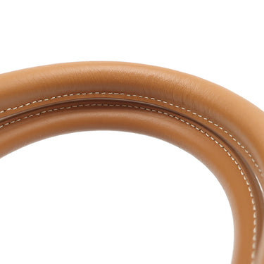 セリーヌ CELINE ミニ バーティカル カバ 193302 ナチュラル×タン キャンバス レザー 2WAYバッグ ゴールド金具 アイボリー 茶 ハンドバッグ ショルダー