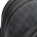 グッチ GUCCI GGスプリーム バックパック 771158 ブラック GGスプリームキャンバス レザー リュック・デイパック シルバー金具 黒