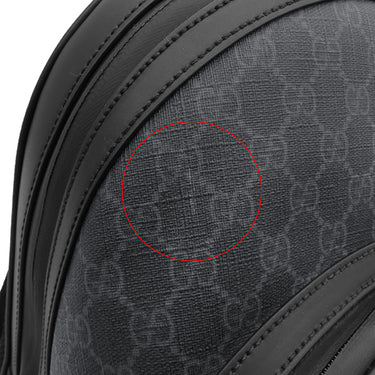 グッチ GUCCI GGスプリーム バックパック 771158 ブラック GGスプリームキャンバス レザー リュック・デイパック シルバー金具 黒