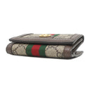 グッチ GUCCI オフィディア コンパクト 644334 ベージュ×エボニー GGスプリームキャンバス 三つ折り財布 ゴールド金具 ウェブ