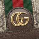 グッチ GUCCI オフィディア コンパクト 644334 ベージュ×エボニー GGスプリームキャンバス 三つ折り財布 ゴールド金具 ウェブ