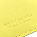 ボッテガヴェネタ BOTTEGA VENETA イントレチャート カセット 三つ折りウォレット イエロー レザー 三つ折り財布 シルバー金具 コンパクト