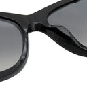 シャネル CHANEL スクエア 56□17 5380-A ブラック プラスチック サングラス シルバー金具 黒 グレーレンズ グラデーション キャッツアイ ココマーク