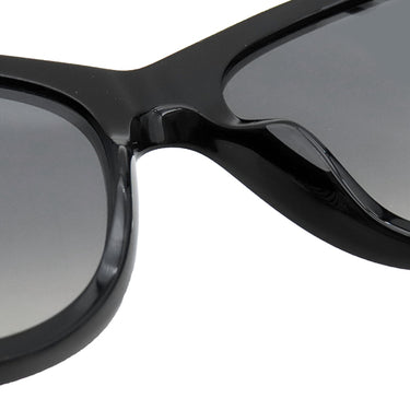 シャネル CHANEL スクエア 56□17 5380-A ブラック プラスチック サングラス シルバー金具 黒 グレーレンズ グラデーション キャッツアイ ココマーク