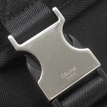 セリーヌ CELINE ロゴ プリント 116072DMT ブラック ナイロン トートバッグ シルバー金具 肩掛け