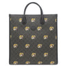 グッチ GUCCI GGスプリーム タイガー トート 674155 ブラック GGスプリームキャンバス レザー 2WAYバッグ シルバー金具 黒 ショルダー 虎 寅 トラ
