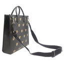 グッチ GUCCI GGスプリーム タイガー トート 674155 ブラック GGスプリームキャンバス レザー 2WAYバッグ シルバー金具 黒 ショルダー 虎 寅 トラ