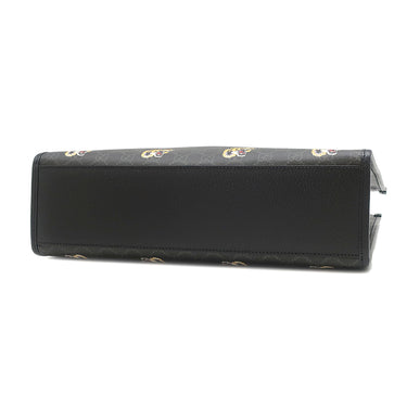 グッチ GUCCI GGスプリーム タイガー トート 674155 ブラック GGスプリームキャンバス レザー 2WAYバッグ シルバー金具 黒 ショルダー 虎 寅 トラ