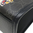 グッチ GUCCI GGスプリーム タイガー トート 674155 ブラック GGスプリームキャンバス レザー 2WAYバッグ シルバー金具 黒 ショルダー 虎 寅 トラ