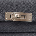 エルメス HERMES ケリーウォレット ミディアム ヴェルソ ブルーインディゴ×ローズパープル ヴォーエプソン 三つ折り財布 シルバー金具 紺