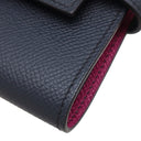 エルメス HERMES ケリーウォレット ミディアム ヴェルソ ブルーインディゴ×ローズパープル ヴォーエプソン 三つ折り財布 シルバー金具 紺