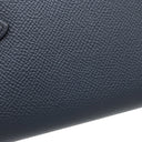 エルメス HERMES ケリーウォレット ミディアム ヴェルソ ブルーインディゴ×ローズパープル ヴォーエプソン 三つ折り財布 シルバー金具 紺