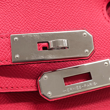 エルメス HERMES バーキン30 ローズエクストリーム ヴォーエプソン ハンドバッグ シルバー金具