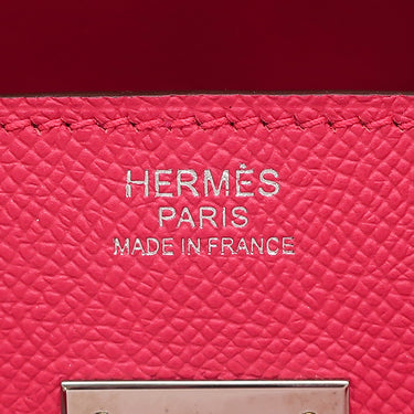 エルメス HERMES バーキン30 ローズエクストリーム ヴォーエプソン ハンドバッグ シルバー金具