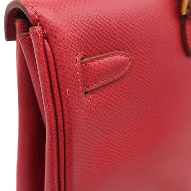 エルメス HERMES ケリーアドPM ルージュヴィフ ヴォーエプソン リュック・デイパック シルバー金具 赤
