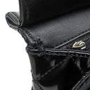 シャネル CHANEL マトラッセ チェーンショルダー ブラック レザー ショルダーバッグ シルバー金具 黒 パテント エナメル