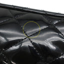 シャネル CHANEL マトラッセ チェーンショルダー ブラック レザー ショルダーバッグ シルバー金具 黒 パテント エナメル