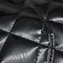 シャネル CHANEL マトラッセ チェーンショルダー ブラック レザー ショルダーバッグ シルバー金具 黒 パテント エナメル
